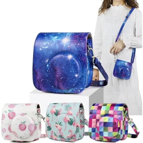 Fujifilm Instax Mini 9 Mini 8 Instant Camera Case Accessory, PU Leather Camera Shoulder Bag, High Quality Protector Cover Pouch