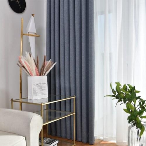 Chicity Home Decor Faxu Linen Curtains For Living room Blackout Solid curtain for bedroom and kitchen Window Customized