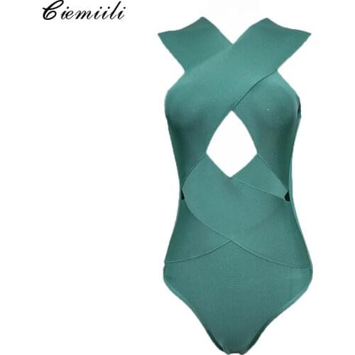 CIEMIILI Bodysuits For Women With Open Shoulders