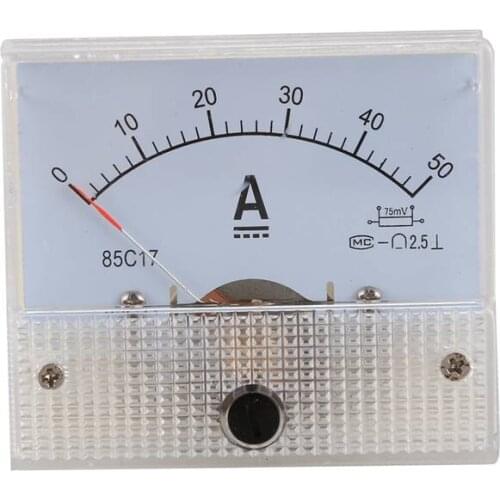 DC 0-50A Analog Amp Meter Ammeter Current Panel + 50A 75mV Shunt Resistor
