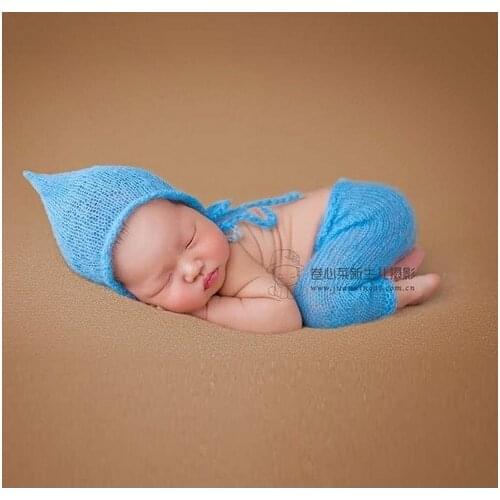 Baby Pixie Hat and Pants Set Baby Clothing Newborn Boy Bonnet Girls Hat Outfit Infant Clothes Bonnet Photography Props