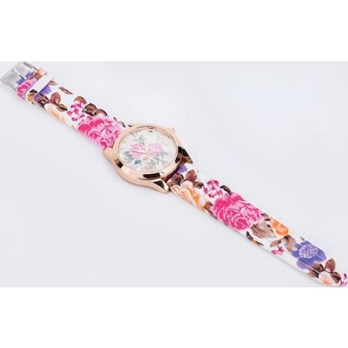Women Girl Watch Silicone Printed Flower Causal Quartz Wrist Watches HP Uniquely designed watches Party watch часы муржские 2021