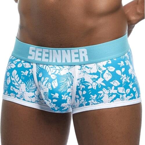 Cotton Mens Underwear Boxer Shorts Breathable Fashion Printed Boy Boxers Personality Boxer Shorts Mens Panties
