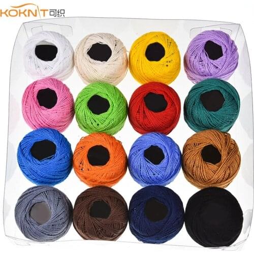 KOKNIT Sewing Machine Thread Polyester 16 Colors Sewing DIY Sewing Tools Knitting Floss Crafts Handmade Sewing Accessories