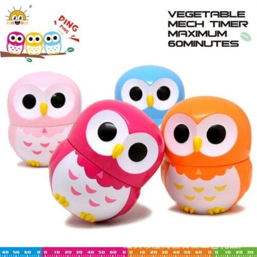 Kitchen refreshing timer, owl countdown timer alarm, student silent time management reminder