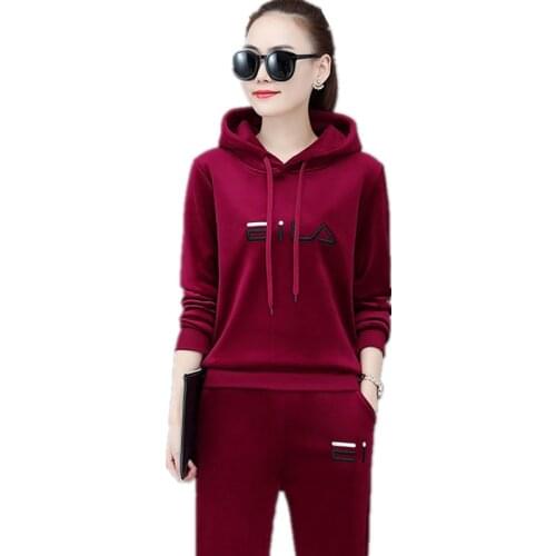 Top selling product in 2020 Lady clothes set Tracksuit 2 piece set Sporting suit female Knitted pullover NEW Youth clothing 1634