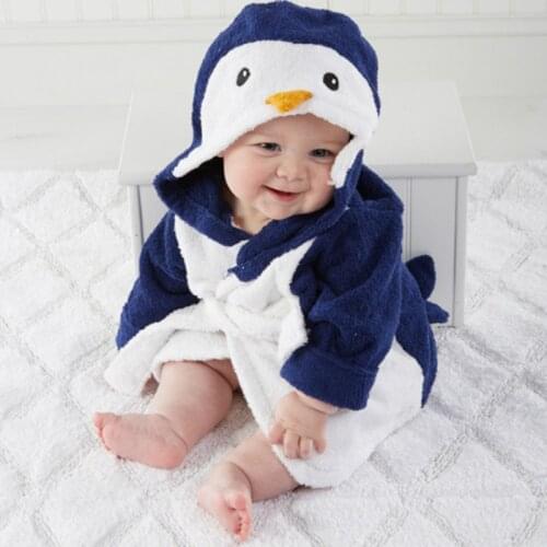 New Toddler Bathrobe Fashion Children Tops 3D Cute Animal Baby Boy Girl Nightgown Bath Towel Blanket Bathrobe Kids Hooded Bath