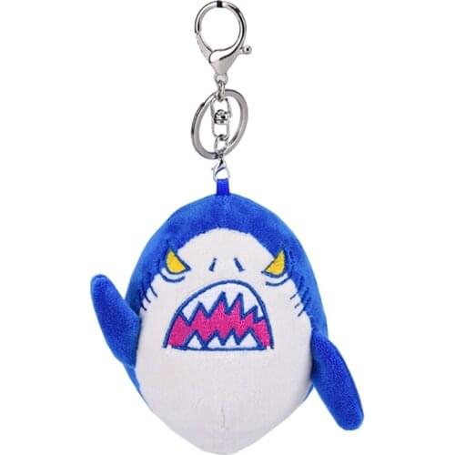 Little Shark Plush Bag Pendant Cute Cartoon Keychain Men and Women Creative Personality Couple School Bag Ornament Gift
