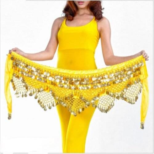 New Style Coins Belly Dance Waist Chain Hip Scarf Bellydance Belt, 11 Colors for Your Choice