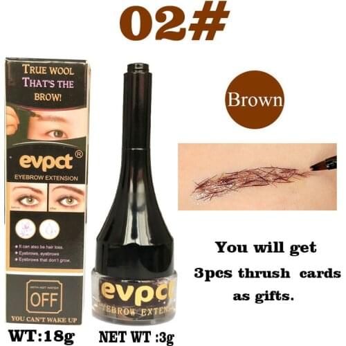 Evpct 3D Extension Eyebrow Enhancers Waterproof Lasting Enhancers Tattoo Natural Fiber Building Brow Hair Eyebrow MakeUp TSLM2