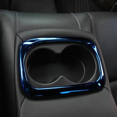 Stainless steel decorative frame for rear drainage cup holder of automobile For Honda Civic 10th 2016-2019 Accessories