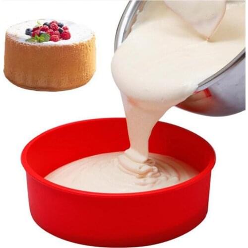 Random Color Silicone Cake Round Shape Mold Kitchen Bakeware DIY Desserts Baking Mold Mousse Cake Moulds Baking Pan Pastry Tools