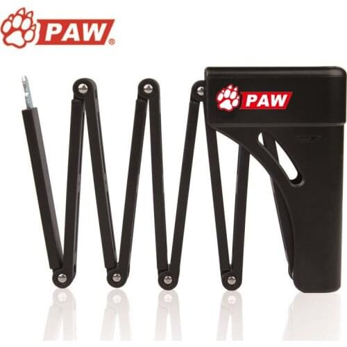 PAW Foldable Bicycle Lock Strong Steel Motorcycle Electronic MTB Road Bike Lock Folding Anti Theft Security Cable Bikes Lock