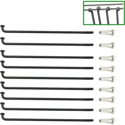 24 Pieces A Lot DT Swiss Champion 14G Mountain Bike Spokes Diameter 2.0mm J-bend Black Color Stainless Steel Road Bicycle Spokes