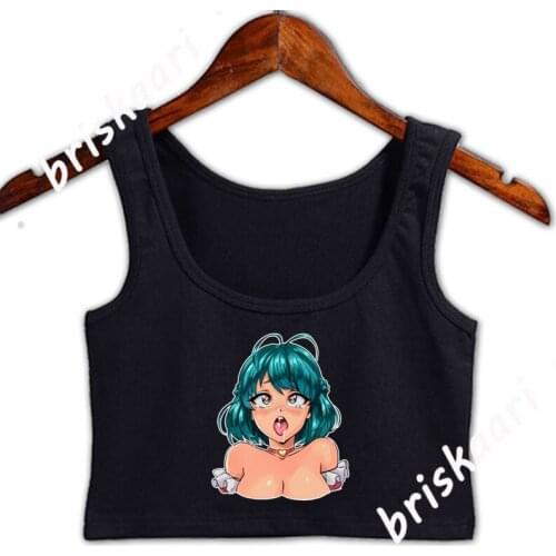 Hentai Face I Japanese Girl Anime Otakus Waifu Crop Top Women Tank Top Girls Plus Size 3xl Personalized Cute Sexy Outfit Vest