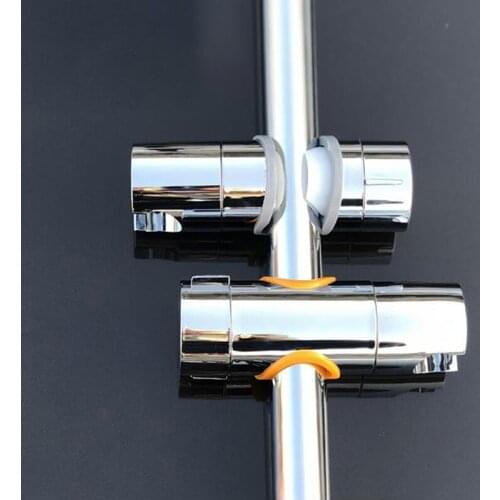 Bathroom Accessories Universal 20~25mm ABS Plastic Shower Slide Rail Bar Holder Adjustable Clamp Holder Bracket Replacement