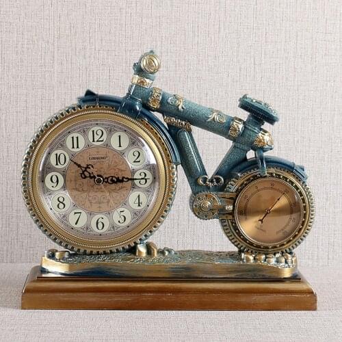 VINTAGE CREATIVE TABLE CLOCK LUXURY ART SILENT EUROPEAN DESKTOP ALARM CLOCK BEDROOM RELOJ DESPERTADOR HOME DECOR CLOCK DA60ZZ
