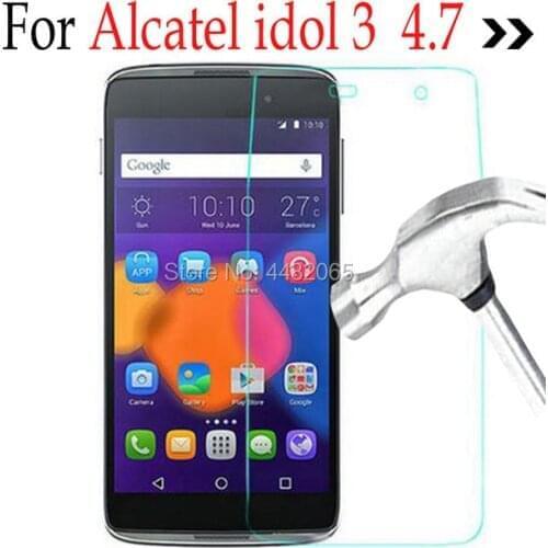 Tempered Glass For Alcatel One Touch Idol 3 4.7inch 6039Y Screen Protector Protective Film On Onetouch Idol3 6039 6039J 6039Y