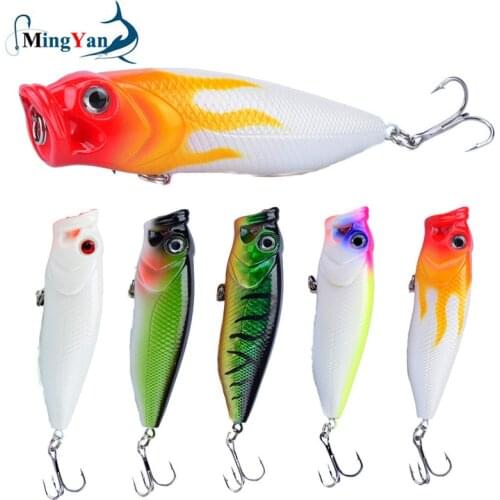 1pcs Big Popper Fishing Lure Artificial Fishing Bait 8cm 14g Crankbait Wobblers High Carbon Steel Hook Fishing Lures