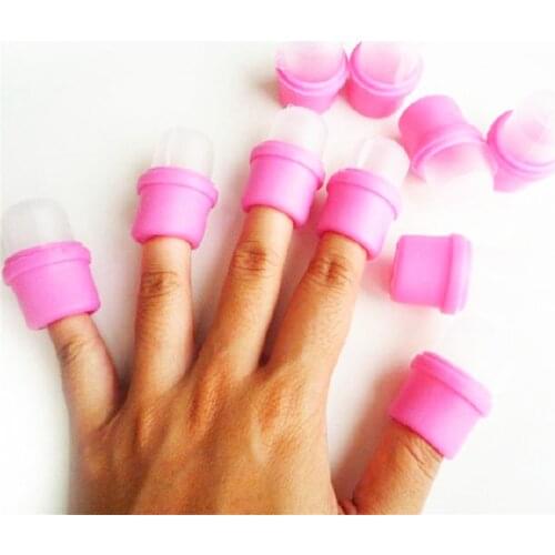New Portable 10PCS/Set Nail Polish Remover Clips Plastic Reusable Art Soak Off Caps Nail Oil Removing Tool