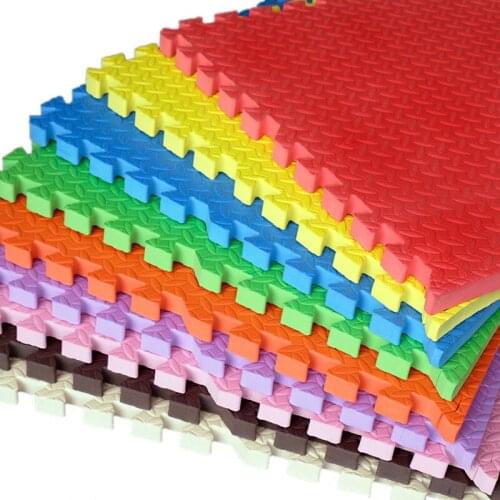 16PCS 30*30*1cm Kids Puzzle Exercise Play Mat with EVA Foam Interlocking Tiles Solid Colors Cushioned Childrens Playmats