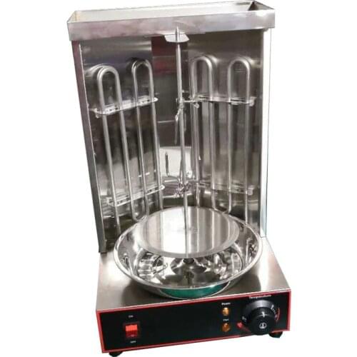 220V Gas Electric Auto Rotating BBQ Meat Kebab Roast Grill Vertical Rotisserie Shawarma Automatic Rotating Grill