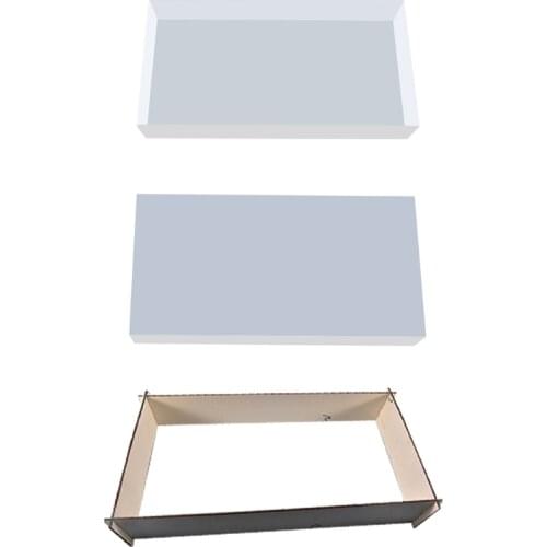 3XUA Handmade River Table Making Mold Rectangle Shape Crystal Epoxy Aroma Mold Crafts for Home Decoration