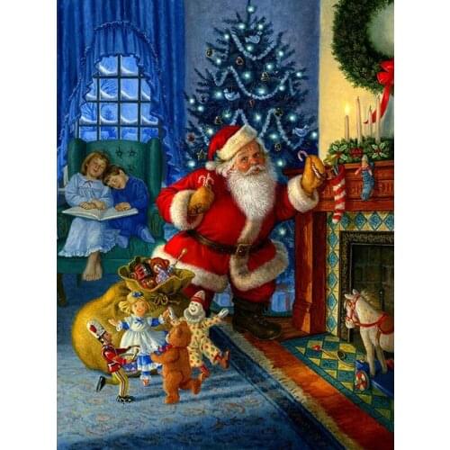 5D Diamond Painting santa Cross Stitch Animals Christmas home decor painting Arts Crafts Christmas home decor picture painting