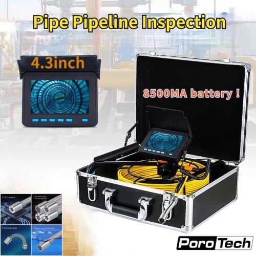 8500ma battery mini Sewer Camera 10M Snake Cam with DVR Video Pipe Inspection Equipment 4.3inch LCD Monitor Borescope Endoscope
