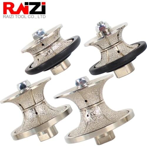 Raizi Vacuum Brazed Diamond Hand Profile Wheel Full Bullnose V 20-50mm Profiling Router Bits Granite Marble Profiler Tool