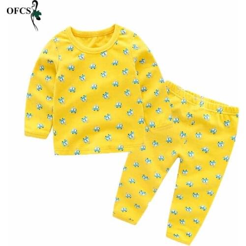 2-8T Kid Girl Boy Cotton Clothes Set Lovely Design Pajamas Set Elegant Sleepwear Nightwear Home Wear Outfits Spring Child Suit