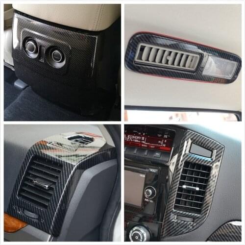 For Mitsubishi Pajero V80 Shogun Montero Limited 2007-2019 Carbon Style A/C Air Outlet Vent Stickers Cover Trim Car Styling