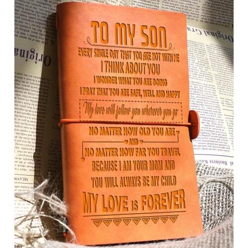 Customized Engraved Journal Unique Gift to Son Daughter Dad Mom Diary DIY Birthday Gifts Drop shipping