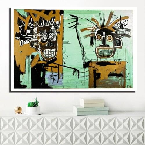 Two Heads On Gold Jeans Micheles Canvas Painting Print Living Room Home Decoration Modern Wall Art Oil Painting Poster Pictures