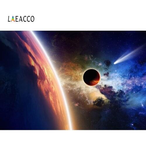 Laeacco Deep Space Planet Starry View Photography Backdrops Vinyl Photo Backdrop Custom Backgrounds Photography For Photo Studio