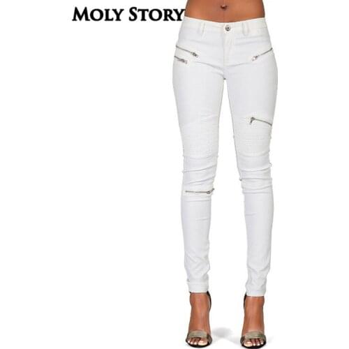 Женские кожаные брюки Moly Story China At AliExpress