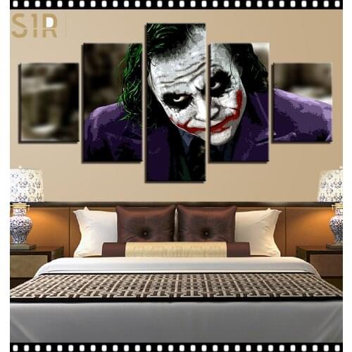 Wall Painting Canvas Printing HD Classic Movie Animation 5 Panel Home Decoration Template Living Room Poster Anime Decor Hero
