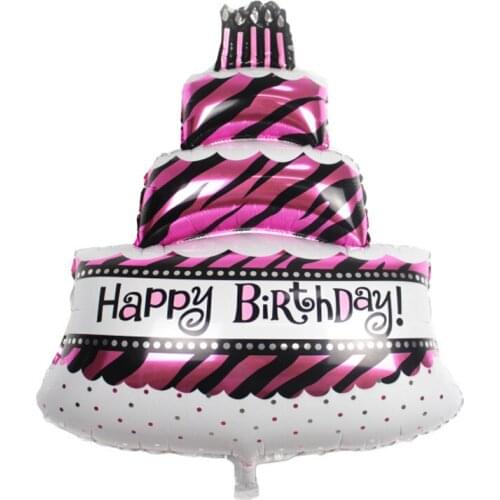 2018 Real New Baloons Large Size Birthday Cake Foil Helium Balloons Party Decor Kids Baby Showers Globos Inflatable Air Balls