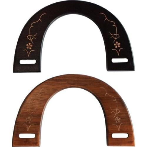 One Pair ( 2 Individual ) Wood Handle Aggregate Curve Handle Manual Fabric Art Diy Parts Handmade Craft Several Style
