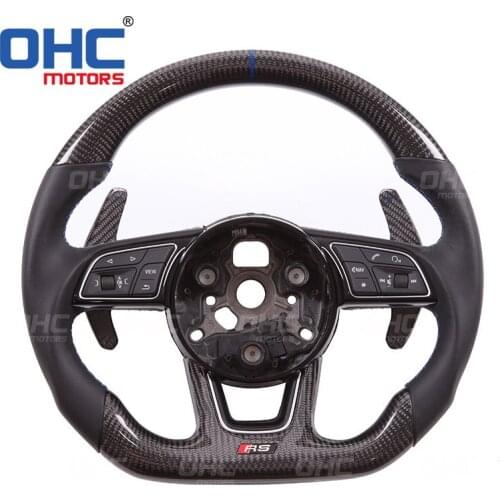 100% Real Carbon Fiber Steering Wheel for Au-di S3 S4 S5 S7 A3 A4 A5 A7 R8 TT