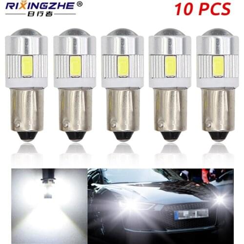 RXZ 10PCS Canbus T4W BA9S Led Bulbs 5630 Led reading light automotive Interior Lamp Dome sourse 6smd Indicator light DC 12V