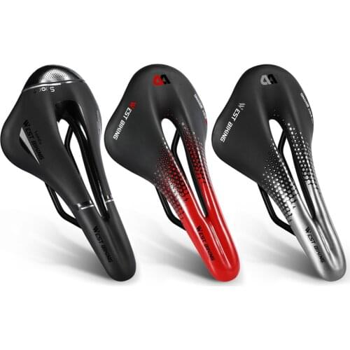 Road Bicycle Saddle Seat Road Parts Seat Mens Bike Seat Breathable Durable Wear Resistant Loading Reduction Seat