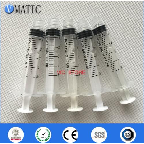 Free Shipping 20Pcs 5ml Dispensing Plastic Liquid Dispenser Syringe 5cc