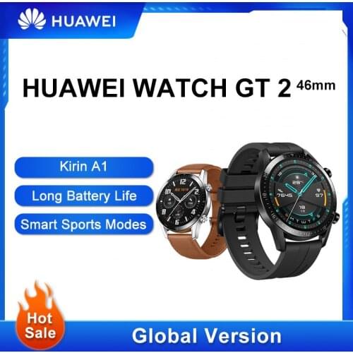 Global Version Huawei GT2 Smart Watch Global Version 46mm SmartWatch GPS Waterproof Bluetooth For Android iOS Heart Rate