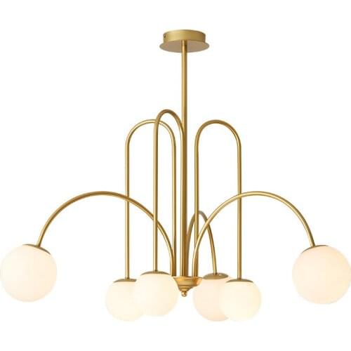 Modern minimalist Nordic bedroom living room decoration glass magic bean creative chandelier indoor lighting chandelier WF1029