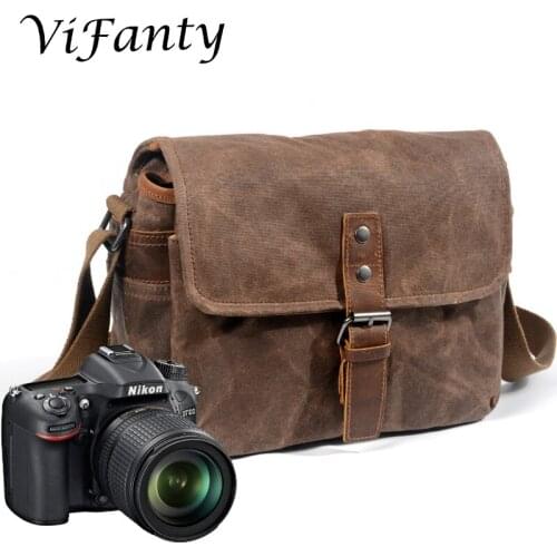 Shoulder Canvas Camera Messenger Bag - Small Vintage Shoulder Bag Crossbody Satchel