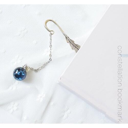 Luminous twelve constellation bookmarks metal retro creative products cultural and creative gifts student stationery