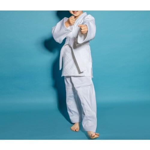 Unisex KIDS&ADULT high quality Fighting thickening cotton judo training uniform match clothing aikido clothes suits white/blue