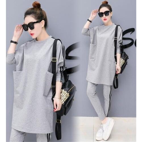 Clothes 2021 korean style womens outfits clothing fashion tracksuit women two piece set top and pants long sleeve trendy