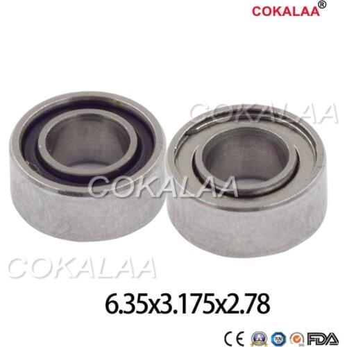 10pcs 3.17*6.35*2.78mm dental high speed handpiece bearing ceramic balls bearing with dust cover for Kavo handpiece
